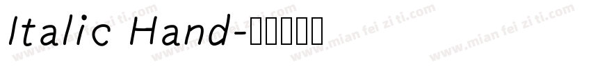 Italic Hand字体转换
